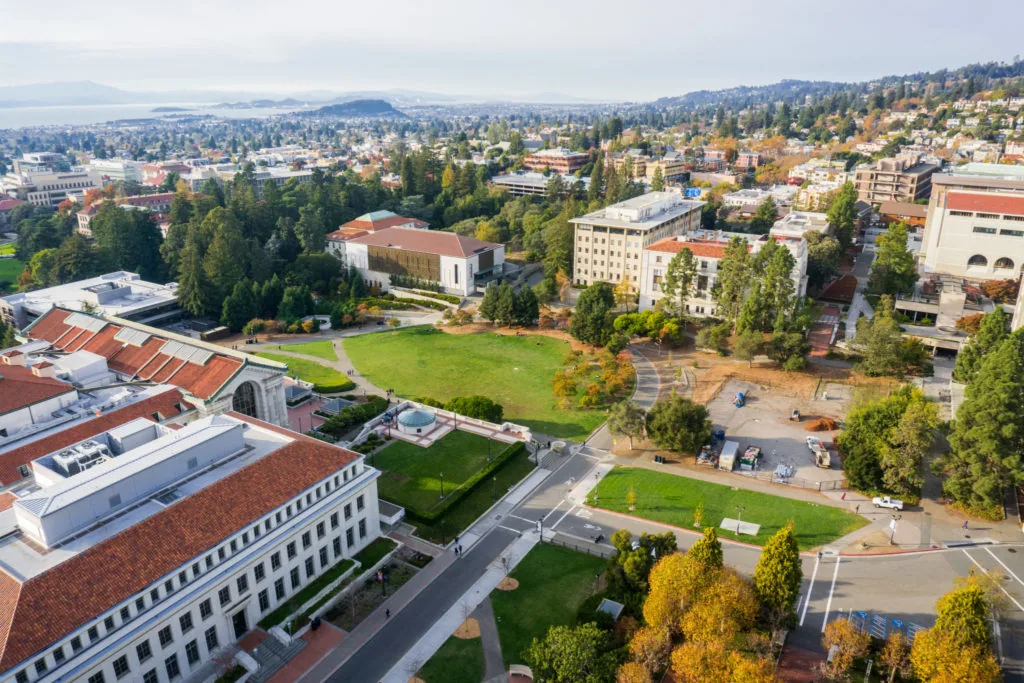 UC Berkeley campus and downtown Berkeley, CA from above UC Berkeley campus and downtown Berkeley, CA from above